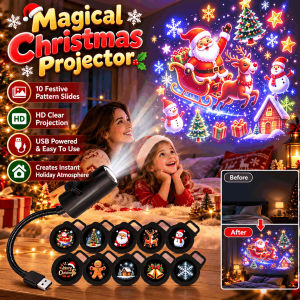 Christmas Projector Light Adjustable Ambiance Light Effect Christmas LED Night Light Xmas Santa Snowman Projection Lamp Decor