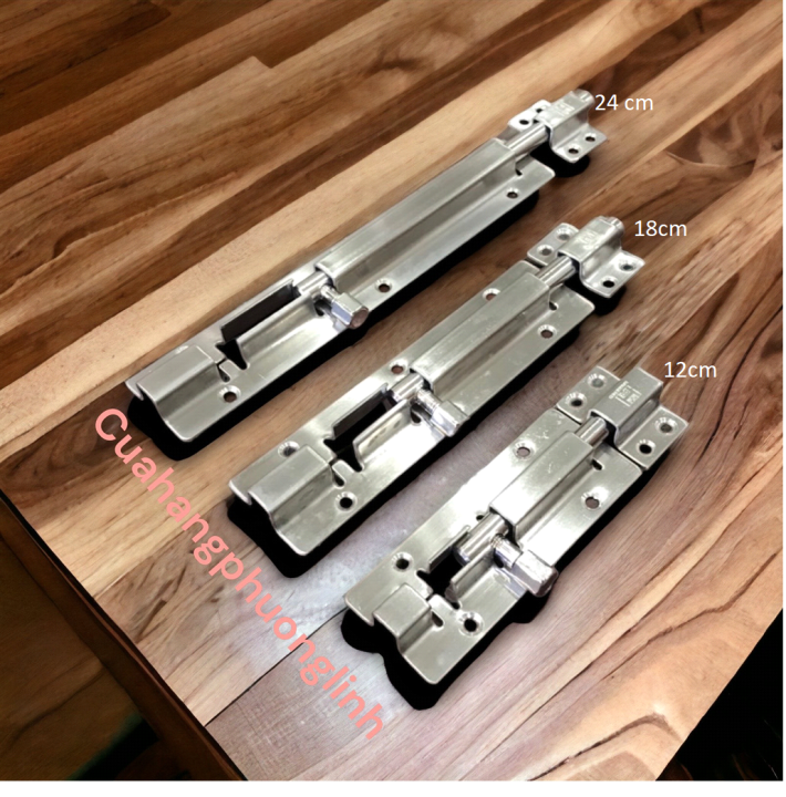 Chốt cửa đứng INOX dài 12-18-24 cm dùng cho các loại cửa : Nhôm, gỗ ...