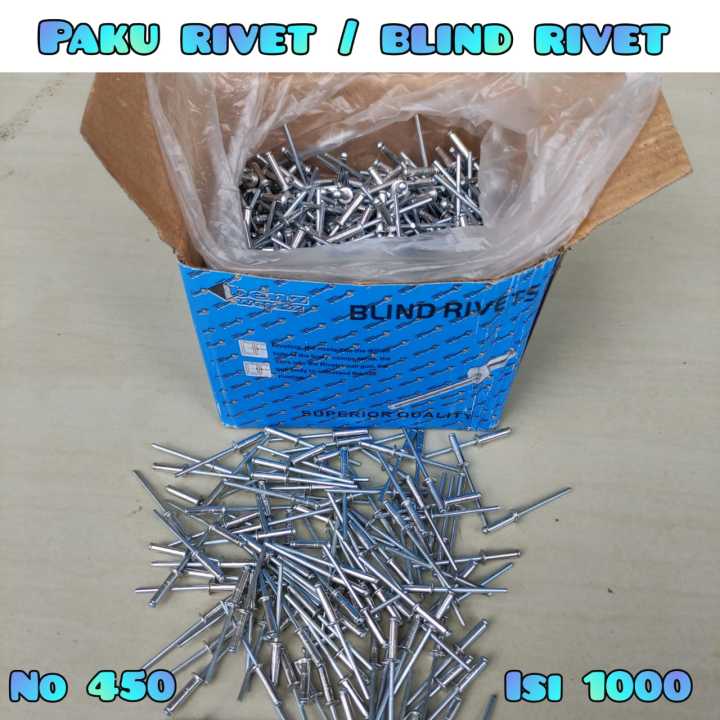 RALALI - Isi 1000 Paku Rivet 450 - Paku Tang Rivet Paku Keling Blind ...