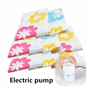 Large Vacuum Bag 2PCS Ziplock Bags 80X100CM Reusable Compression Storage Bag Electric Pump/Hand Pump Big Packing Organizers for Home and Travel