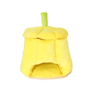 IPIE2 Warm Hamster Pumpkin Nest Semi-Enclosed Windproof Hamster Sleeping Cave Hideaway Hut Anti-slip Hamster House Winter