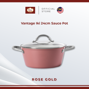 Vantage Non-stick Iki Rose Gold 24cm Sauce Pot (New)