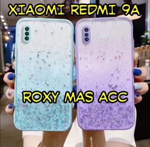 CASING GLITER ( XIAOMI REDMI 9A ) TERBARU CASE DOVE GLITER FUZE TRANSPARAN DENGAN PROTEKSI KAMERA SOFTCASE TERLARIS CASE SILIKON CASING HP KONDOM HP SOFTCASE TERBARU 2022 - ROXY MAS ACC