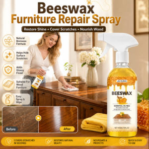 Beeswax Furniture Spray Natural Wood Polish Restorer Repairs Scratches Removes Grease Dirt Protective Shine