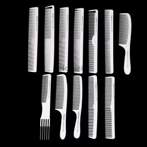 [COD] Homein 1PC Professional Hair Comb White Carbon Fiber Hairdressig Cutting Comb Anti Static Haircut Coloring Tools Barber Styling Tool