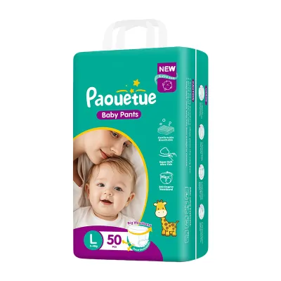 New Unisex Baby Pull-Up Pants or Tape Diapers M/L/XXL/XXXL Sizes 50PCS with Breathable Triple Layer Protection for 9-25KG