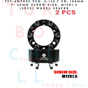 TST-AWF025 PCD: 6-139.7 CB: 108MM T: 60MM SCREW SIZE: M12X1.5 (2PCS) WHEEL SPACER
