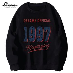 🥐 SWEATSHIRT DREAMS Basic Oversize Womens Sweater 1997 Keeptrying Vintage American Style Fleece Poly Material