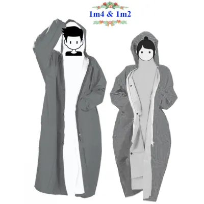 Áo mưa 1 người lớn Nam Nữ KOJMAC Raincoat Fashion 1m2 & 1m4 ( Bộ đồ măng tô chống thấm nước thời trang cặp đôi .. cbmua ) ChuanMua GDA218