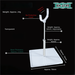 MUMU Slip Resistant Doll Display Holder Adjustable Height Adjustable Doll Display Base Quality Transparent Doll Stand