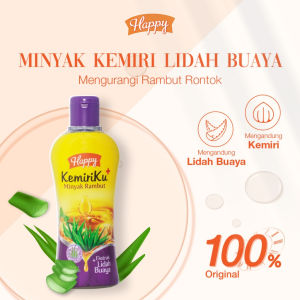 Happy Minyak Kemiriku Ekstrak Lidah Buaya 100ml | Minyak Rambut Extra Aloevera