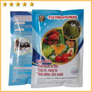 PSEUDOMONAS: Trừ Bệnh Héo Xanh Thối Rễ Vàng Lá Héo Rủ Do Nấm Khuẩn Gây Ra - Gói 500gr