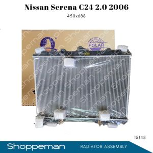 15148 NISSAN SERENA C24 2.0 2006 RADIATOR ASSEMBLY A/T 450x688x16mm PA16 1ROW