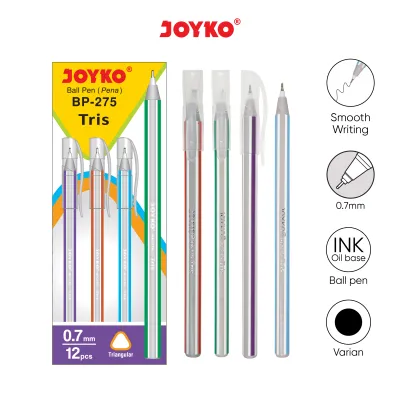JOYKO Ball Pen Pulpen Pena BP-275 Tris 1 BOX 12 PCS 0.7 mm