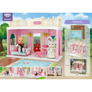 MALOTOYS - Koala Diary 1 Rooms Supermarket Hospital Villa School 1 Level Room Doll House Family Families DIY House Play House Rumah-Rumahan Besar Boneka Pretend Play Boy Girl Vila Mainan Anak Large Malo Toys