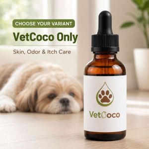 VetCoco Drops + Canine Science Probiotic | Dog Skin Itch Odor & Gut Care Combo