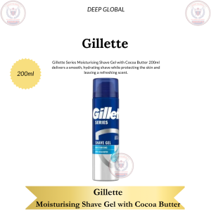 Gillette Series Shave Gel with Aloe Vera 200ml for Sensitive Skin - Smooth Comfortable Irritation-Free Shave