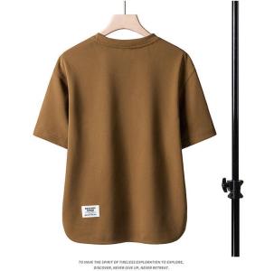 Casual Round Neck Pullover T-shirt Loose Comfort Breathable Top Cotton Clothing Plus Size M-3XL