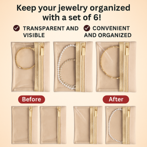 Anti Oxidation Sealed Storage Bag Zipper Jewelry Organizer Ring Earring Necklace Storage Bags Waterproof Portable Practical