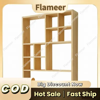 Wall-Mounted Wooden Shelf Space-Saving Bookshelf with Open Shelves Display Rack Slim Furniture Rustic for Living Room Bedroom