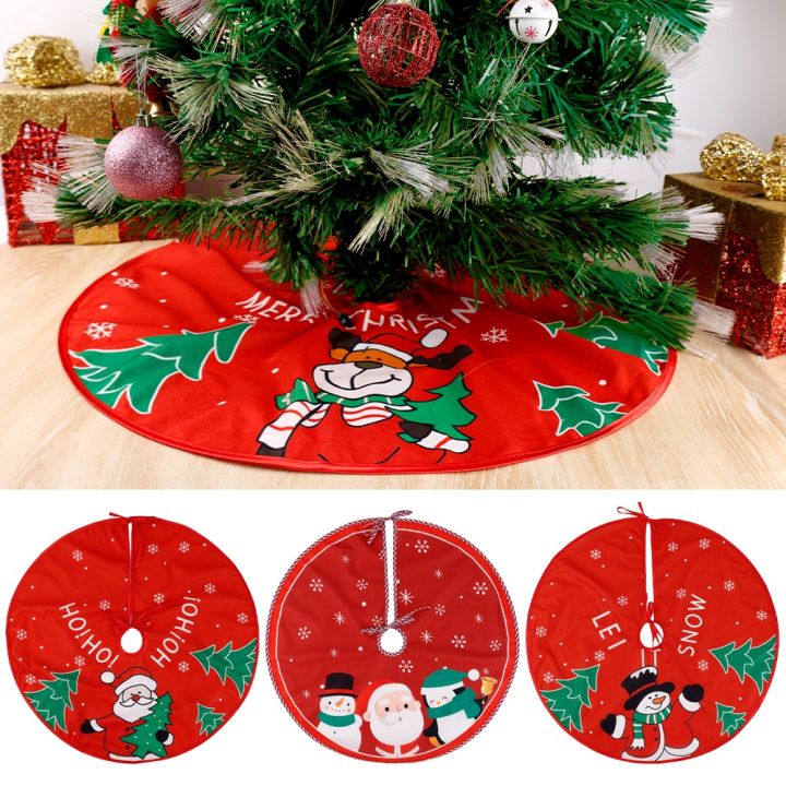 90cm Christmas Tree Skirts Christmas Tree Decoration for Home Indoor