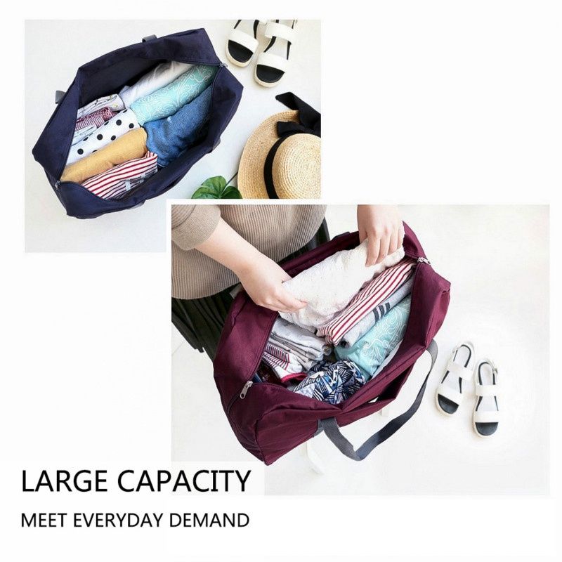 Borsa da palestra pieghevole in nylon Z-Gadget, grande capacità, impermeabile, ideale per viaggi e per riporre e organizzare i vestiti.
_voghion.com