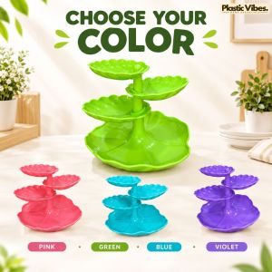 4 Tier Leaf Serving Tray Fruit Basket Candy Snack Holder Multi Layer Food Display Organizer Kitchen Home Table Stand