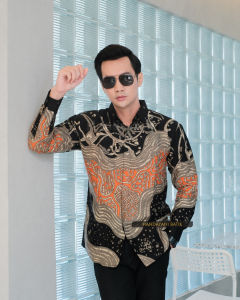 MOTIF KEMBANG SETAMAN Baju Atasan Kemeja Batik Slimfit Pria Premium Modern Lengan Panjang Pendek Full Furing | HANDAYANI BATIK