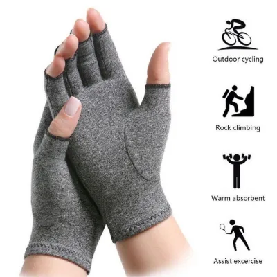 (SG SELLER) 1 Pair Arthritis Compression Glove Rheumatoid Osteoarthritis Open Finger Thumb Gloves