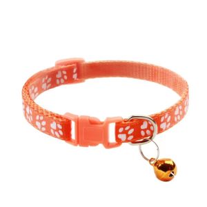 Pet Collar Dog Paw Collar With Bell Safety Buckle Neck for Dog Cat Puppy Accessories