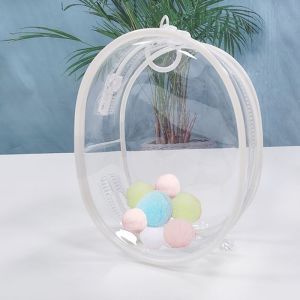 10cm Mini PVC Pouch Zipper Keychain Bag Dustproof Transparent Doll Plush Display Box