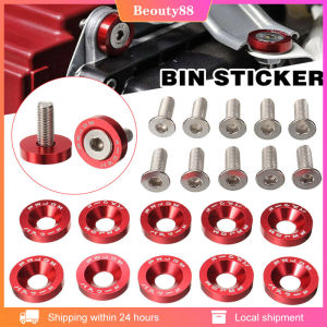 10pcs/Pack Style Fender Washers Aluminum Alloy Washers And Steel Bolts Integra Gasket Dress Up Fastener Kit