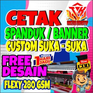 Cetak Banner spanduk Custom free desain Desain suka suka request sesuai keinginan gratis ongkir