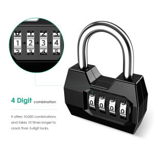 【HOT】Combination Lock 4 Digit Padlock Waterproof Gate Lock for School Employee Gym & Sports Locker Case Toolbox