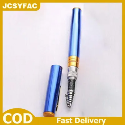 JCSYFAC Portable Pocket Telescopic Mini Fishing Pole Pen Shape Folded Fishing Rod Small seaweed