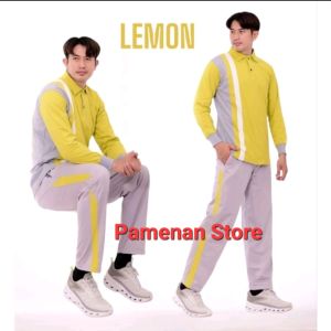 COD Baju Olahraga Pria Setelan Training Lengan Panjang/Atasan Cowok bahan katun /seragam olahraga