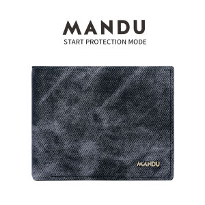 🔥ส่งไวจากไทย🔥MANDU P298กระเป๋าสตางค์ผู้ชาย RFID แฟชั่นเดนิมความจุขนาดใหญ่อเนกประสงค์ กระเป๋าสตางค์ Mens wallets
