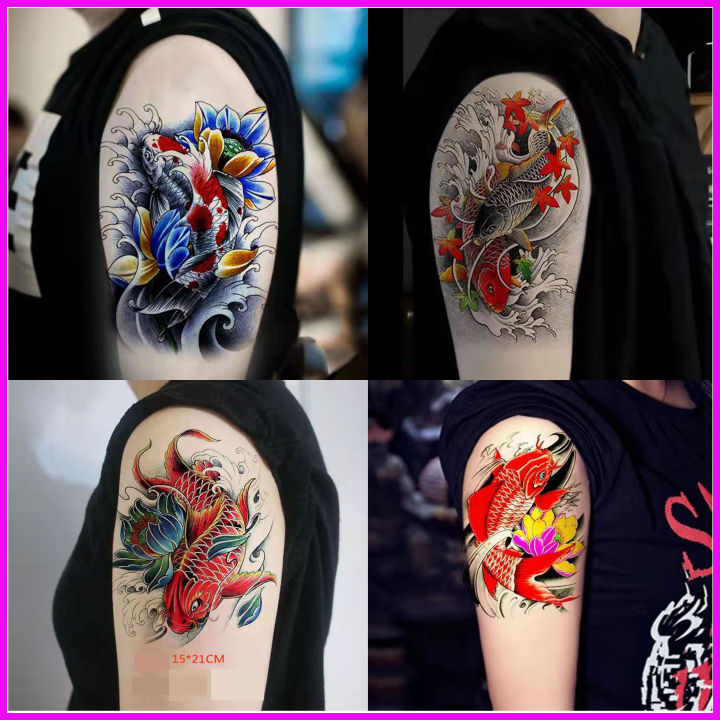 Dragon/koi Arm Sleeve Temporary Tattoo - Etsy
