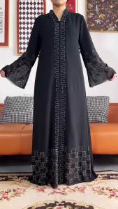 ผู้หญิงล่าสุดชุดที่สง่างามดูไบชุดปาร์ตี้แขนยาวชีฟอง Dashiki ผู้หญิงมุสลิมเสื้อคลุมเปิดแอฟริกัน Abaya เสื้อผ้า