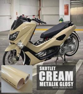 SKOTLET STIKER MOTOR BEIGE KREM