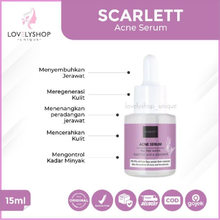 SCARLETT Whitening Acne Serum / Penghilang Bekas Jerawat dan Beruntusan