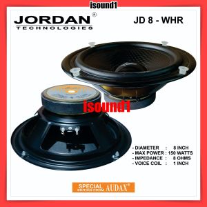 SPEAKER AUDAX-JORDAN 8 INCH WOOFER JD 8 WHR 150 WATT ORIGINAL