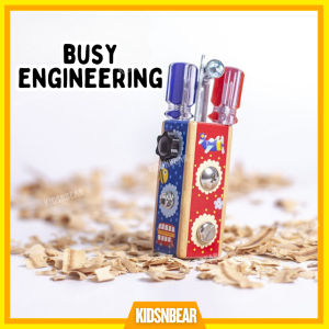 Mainan edukasi anak - Montessori 3 tahun - Busy box montessori - Mengenal Alat Mekanik - 312-Busy Engineering