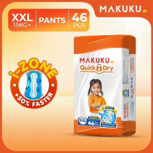 【1 BAG ONLY】MAKUKU Diaper Quick Dry Tape and Pull Up Pants 50pcs Baby M L XL XXL XXXL Ultra Thin Soft and Breathable