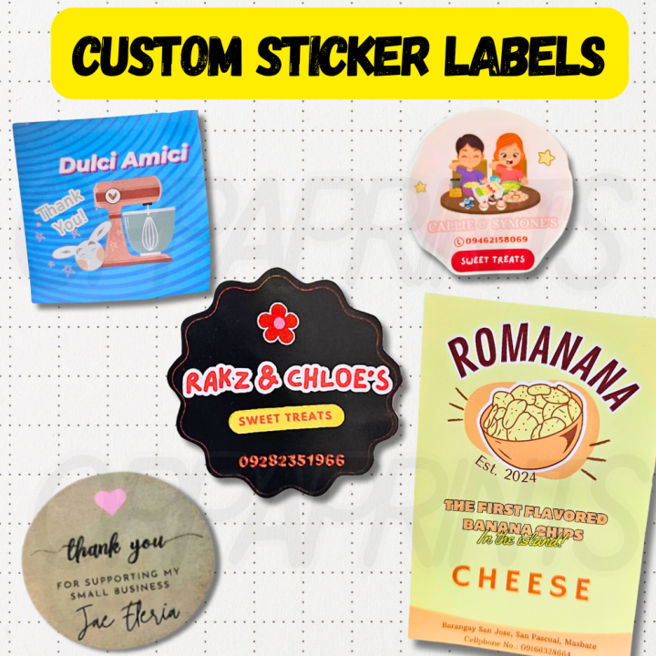 Custom Logo Sticker Labels | Matte Textured Smooth Writable Surface ...