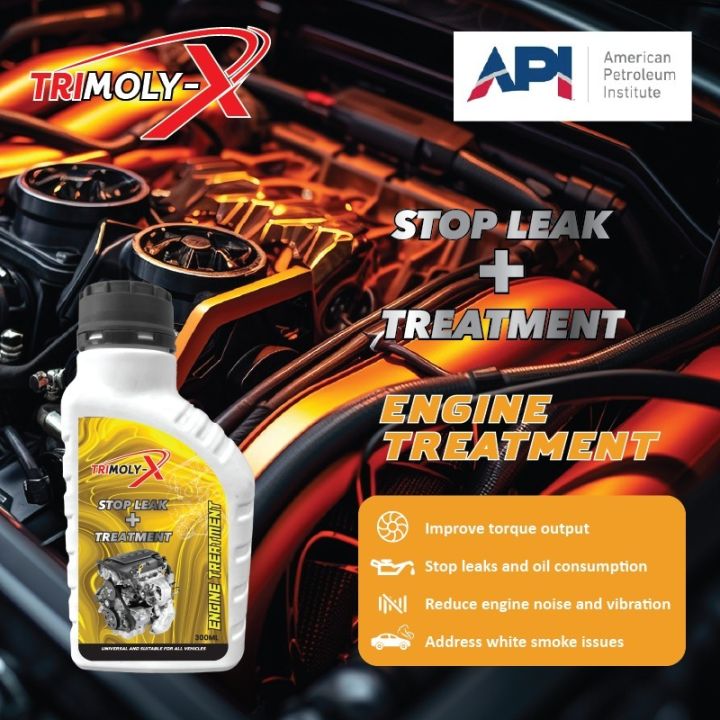 Trimoly TRIMOLY-X TRIMOLYX ENGINE TREATMENT + STOP LEAK 300ML CARE CARE ...