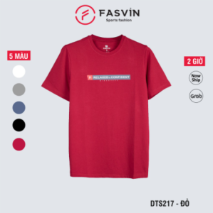 Áo thun nam Fasvin TS20217.HN cộc tay cổ tròn vải cotton thấm hút mồ hôi tốt co giãn