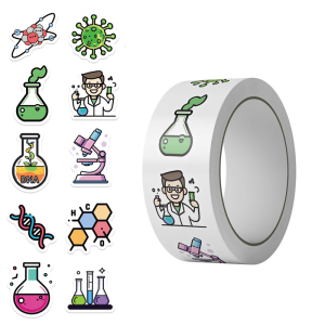 Lab Cartoon Stickers Suitable For Notebook Phone Case Decoration Waterproof PVC Adhesive Art Supplies Crafting Essential