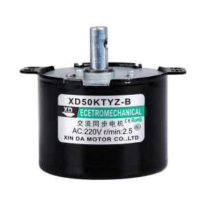 1PCS AC220V Motor 5-50RPM ขนาดเล็กต่ำขนาดใหญ่ Moment of FORCE ซิงโครนัสมอเตอร์ CW/CCW
