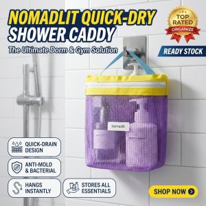 Portable Toiletry Bag Waterproof Mesh Travel Wash Bag Portable Organizer Quick Dry Bathroom Storage Pouch Makeup Cosmetic Travel Kit Washroom Essentials Organizer